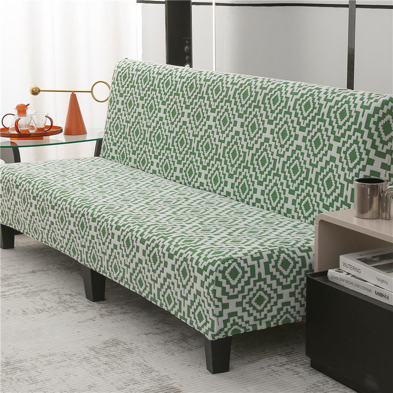 

Futon Slipcover Armless Sofa Bed Cover Furniture Protector Stretch Sofa Cover Soft Withastic Bottom For Kids 3 Sizes S 120-145cm