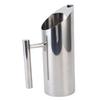 Water Pitcher 1L 304 Stainless Steel Straight Body Drink Pitcher with Spill Proof Spout for Cocktail Flower Tea Cold