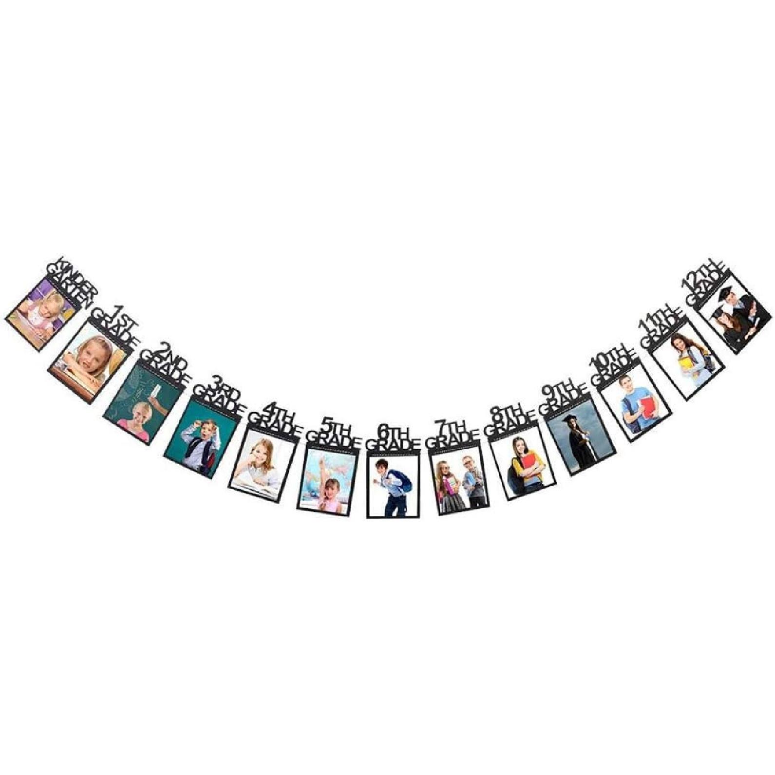 Yami COCU Grad Photo Banner - Congrats Graduate Banner - Party Supplies for Grad Party Bunting - Black