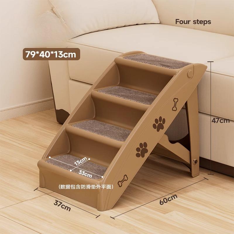 PP Foldable Pet Stair Steps Climbing Ladder For Small Senior Dogs Bed And Sofa Side Easy Climbing Portable Dog Accessory