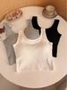 Women's Summer Crop Vest with Chest Pad - Sexy Navel-Baring Style