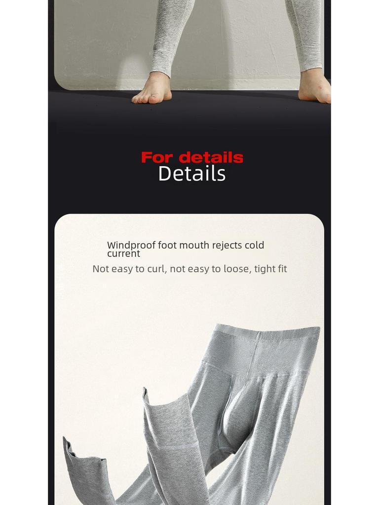 Men's High-Waist Cotton Trousers - Warm, Cozy, and Tight-Fitting for Autumn/Winter