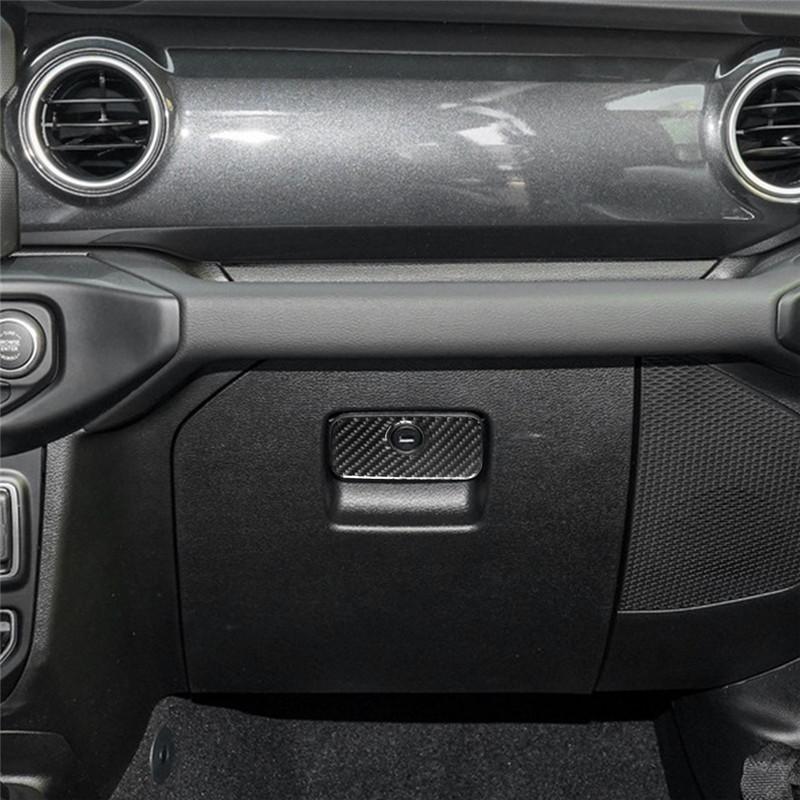For Jeep Wrangler JL 2018-2023 Gladiator 2020-2023 Car Interior Button Panel Decoration Protection Carbon Fiber Sticker