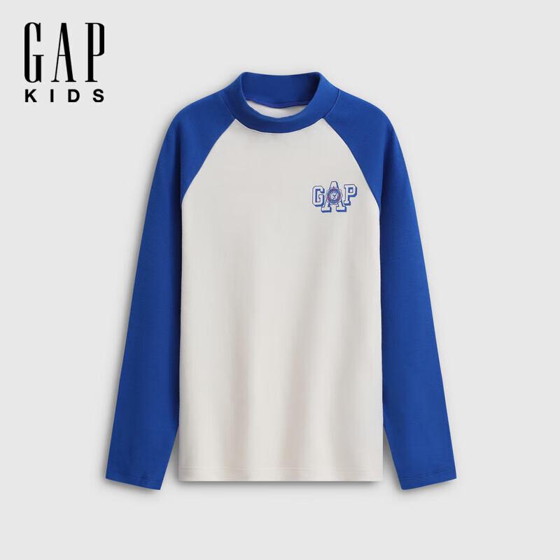 Gap Boys  2025 Autumn Logo Brushed Raglan Long-Sleeve T-Shirt 150/72