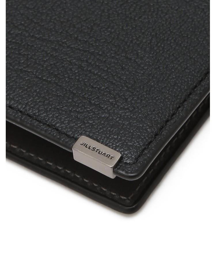 Jillstuart Men Acc Black Logo Embellished Cowhide Bifold Wallet Juwa6F704Bk