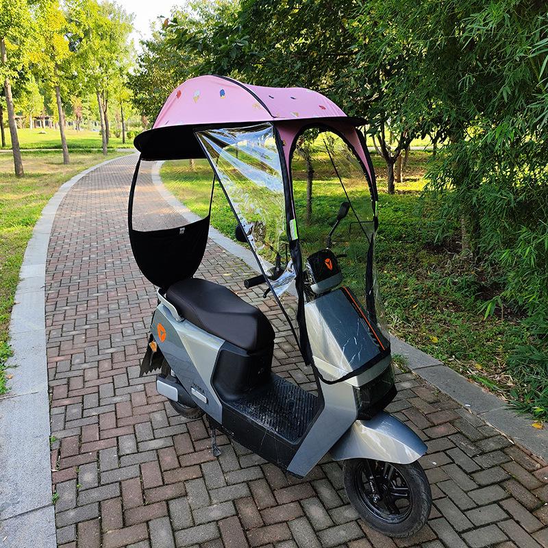 Electric Vehicle Sunshade & Rainproof Canopy for Bicycles and Motorcycles