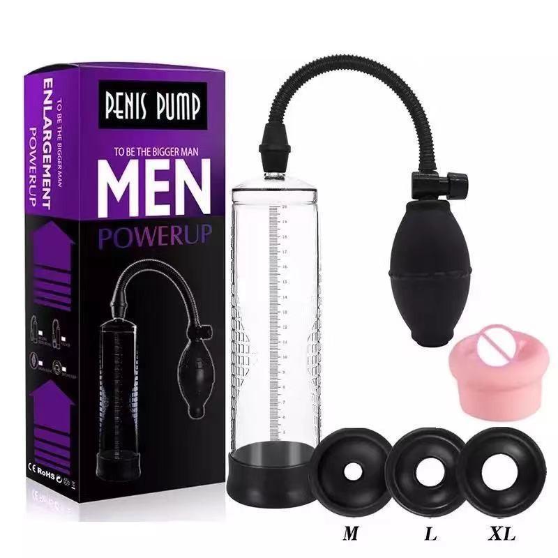 Penis Pump Sex Toys for Men Male Masturbator Penis Extender Vacuum Pump Penis Enlargement Enhancer Dick Trainer Massager 18+