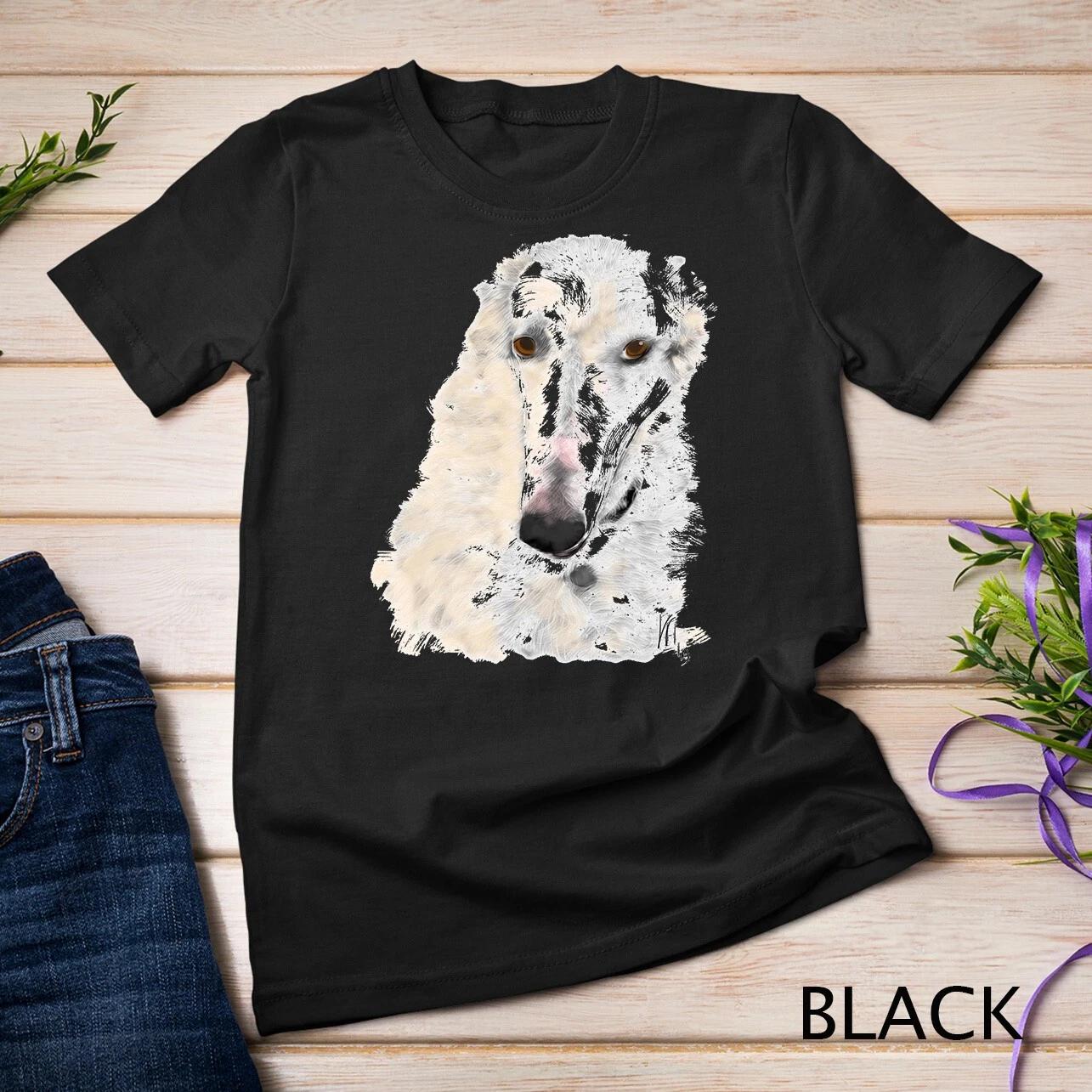 Gentle quiet independent borzoi Russian Wolfhound dog lover Unisex T-shirt 2XL