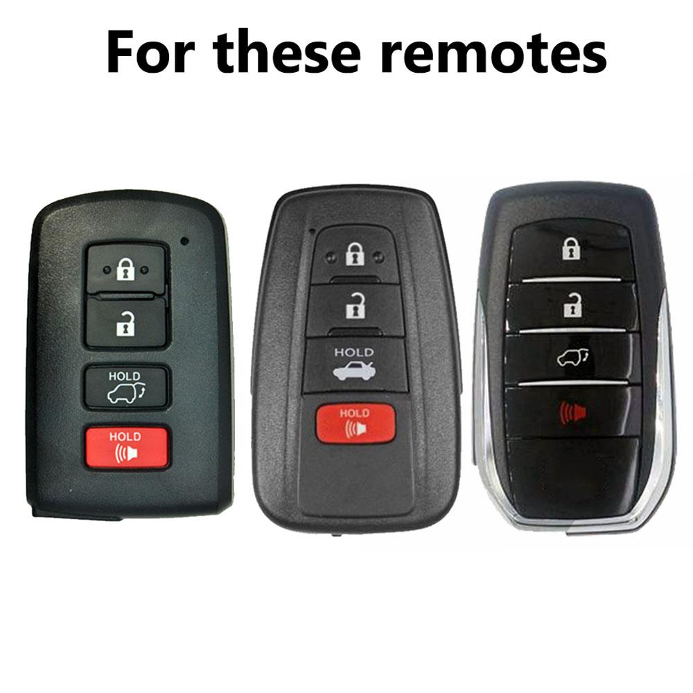 Silicone Key Case Fob For Toyota Avalon Camry Corolla Rav4 Auris Yaris Highlander Land Cruiser Prius Tacoma Fortuner Mark X