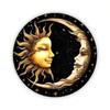 Vintage Sun Moon Metal Wall Art Red Berries Round Iron Tin Sign Indoor Outdoor Decor