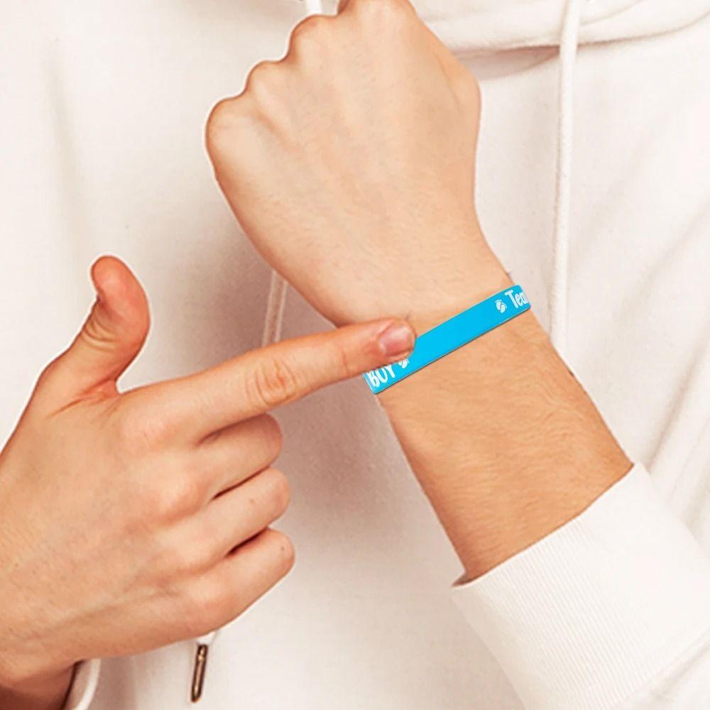 20pcs Silicone Team Bride Bracelet Durable Team Boy Girl Wristband  Gender Reveal Parties