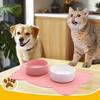 Pet Waterproof Mat Dog Cat Bowl Mat Silicone Non-slip Pet Feeding Mat Dog Eating Bowl Tray Cushion