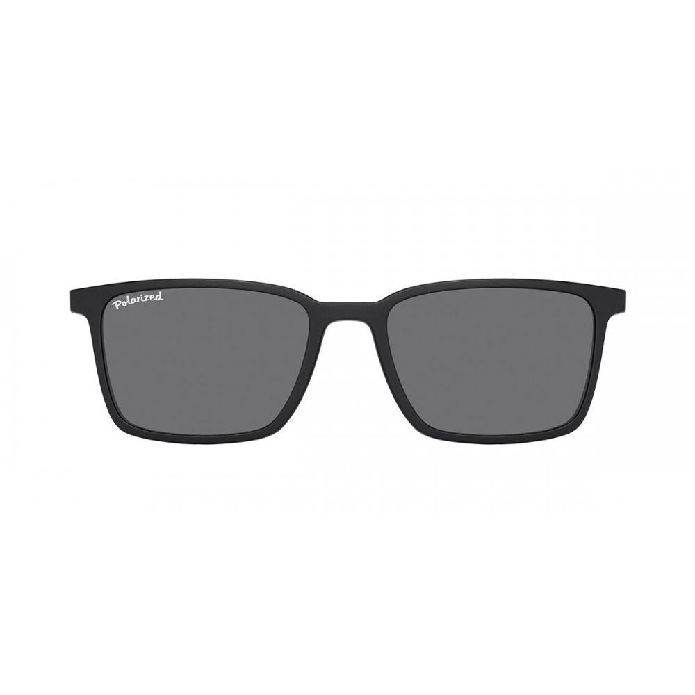 Full Rim Rectangle Matte Black Smartbuy CollectiOn Vivid Clip On Only Polarized Clip Trc 185 1 fashiOn Unisex Sunglasses