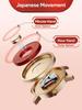 EUTOUR Magnetic Watch with Camouflage and Casual Quartz Magnetic Ball 3 ATM Water 36mm Gold and Red Resin Strap Women's Dial, Stylish, Elegant,