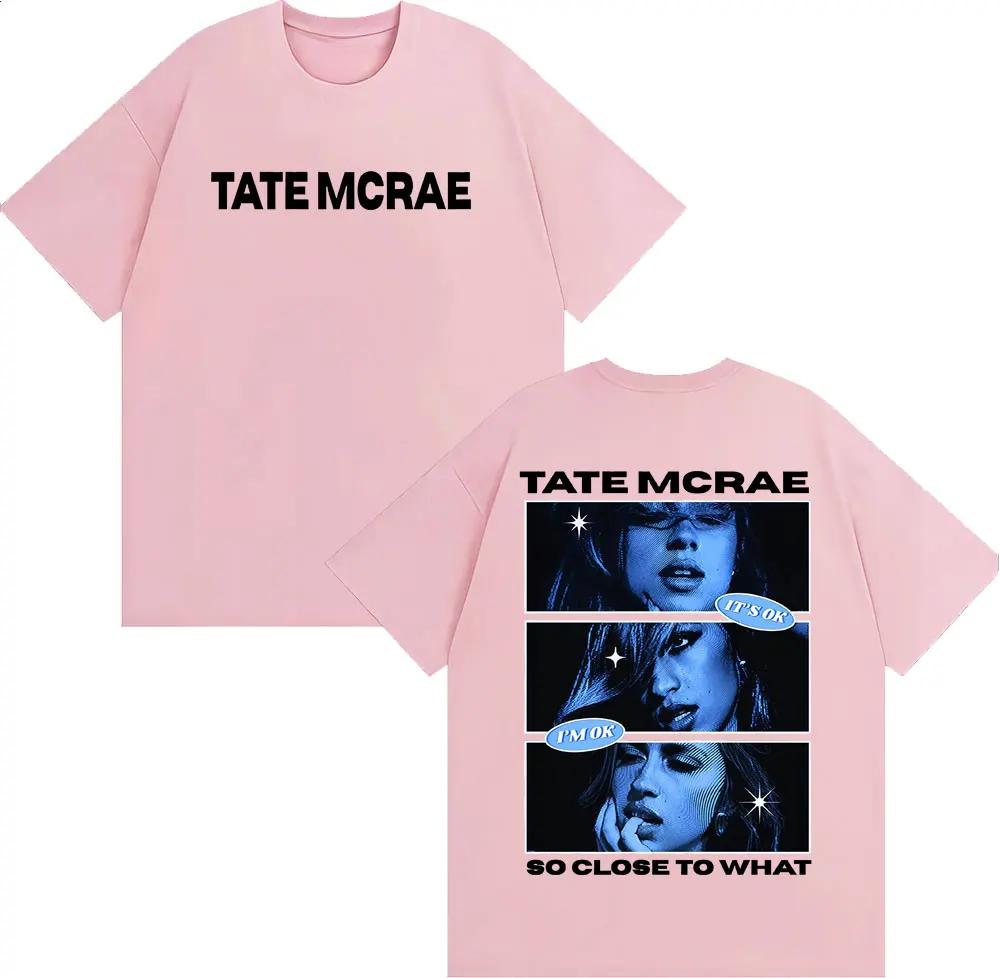 2026 SpringSummer Tate McCray X What Print Mens and Womens Clothing Fashion Aesthetics Short Sleeve TShirt