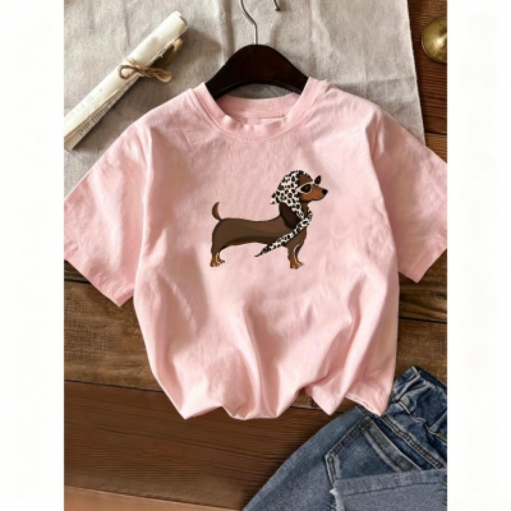 Zomer 11 Kleuren Dier Hond Print Kinder T-shirts Mode Straat Korte Mouw Buiten Casual Tops Jongen en Meisjes T-shirts Top