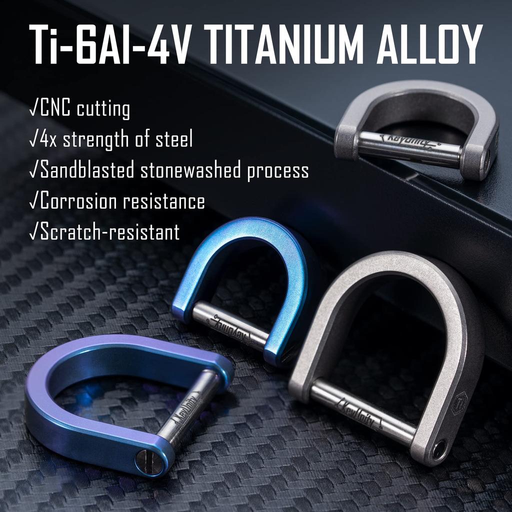 [KeyUnity] D ring screw type 17mm KA17 d ring titanium