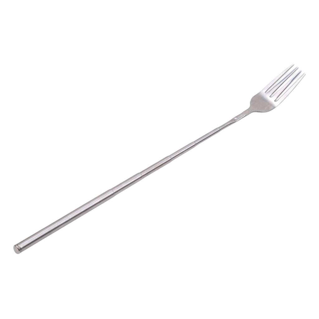 Extendable Fork Flatware Outdoor Tableware 21 to 64cm Kitchen Travel Utensils for Home Barbecue