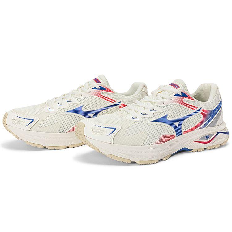 Mizuno Racer S Retro Versatile Cushioning Breathable Low-Top Casual Running Shoes Unisex Sneaker White Blue Red D1GH223504