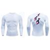 JOJO Print Compression Shirt for Men Gym Workout Running Tshirt Undershirts Baselayers Athletic Quick Dry Tees Tops Activewear