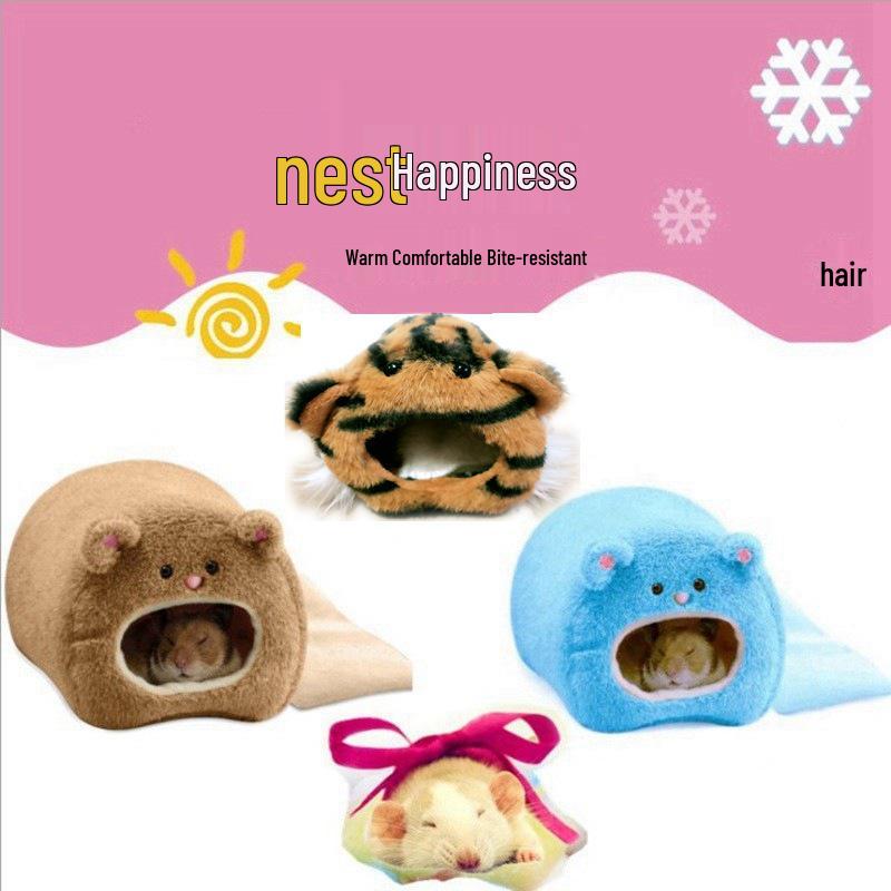 Hamster Cotton Hanging Nest - Winter Warm Bear Cub Design