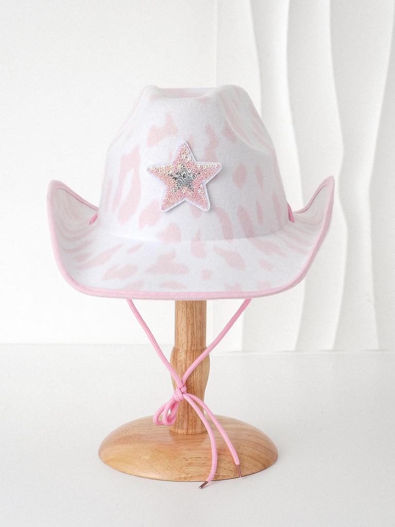 Women's Fedora with Shiny Star and Butterfly LOVE Design, Adjustable for Sun Protection