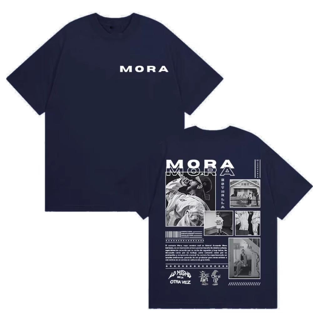 Rapper MORA Album 2026 Graphic T Shirt Mens Hip Hop Vintage Fashion ONeck Tshirts Casual Oversized Cotton Tshirts Streetwear