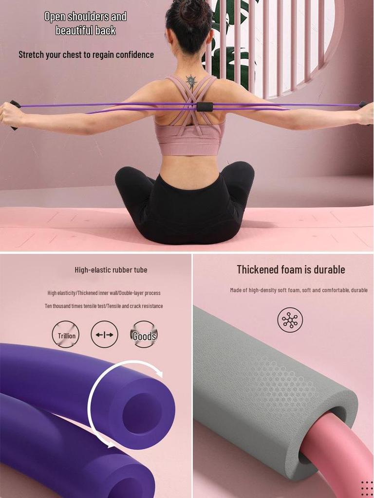 8-Shaped Resistance Band for Fitness and Weight Loss: Slimming Yoga and Stretching Equipment for Men and Women