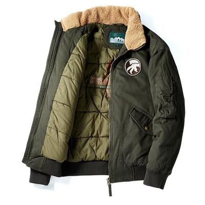 YoniStar Ropa Exterior Militar Acolchada para Vuelo Frío y Cálido Chaqueta MA-1 del Ejército, Abrigo para Hombre, Grueso, Informal, Clima, (3XL, Verde)