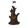 Halloween Decorations LED Ghost Lantern Candle Lights Stump Lanterns Holiday Ambience Ornaments Horror Decoration