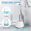 Luxury Silicone Toilet Brush with Ventilated Holder Toilet Brush with Stainless Steel Handle and Quick Dry Antibacterial Holder