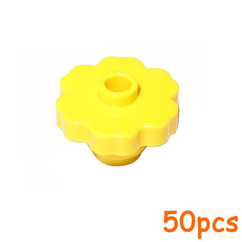 Non-Toxic 50Pcs Plants Accessories 2X2 Rounded Flower Moc City Pine Tree Branch Bush Grass Building Bricks 4727 4728