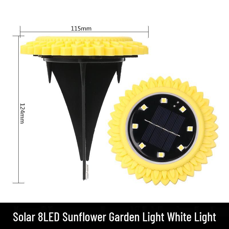 Solar Petal LED Waterproof Garden Light, Lawn and Courtyard Stake, Roadside Pathway Guide Light