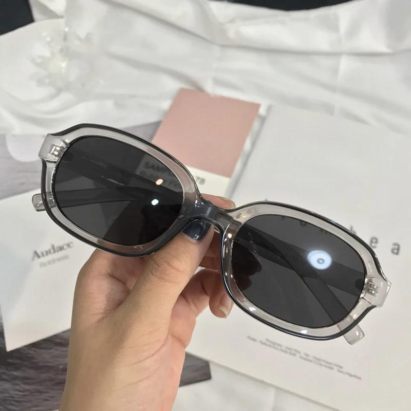 New Fashion Oval Sunglasses Women Designer Personality Korean Hip Hop Retro Sun Glasses Female Oculos De Sol