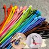 30 PCS Reusable Silicone Cable Management Straps 4.7" Lock Style Cord Organizers, Useful in Home,Office,Kitchen,School, Multiple Colors
