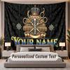 Barber Salon (158) Theme Personalized Tapestry Custom Name Text Wall Hanging Tapestry Home Background Decoration