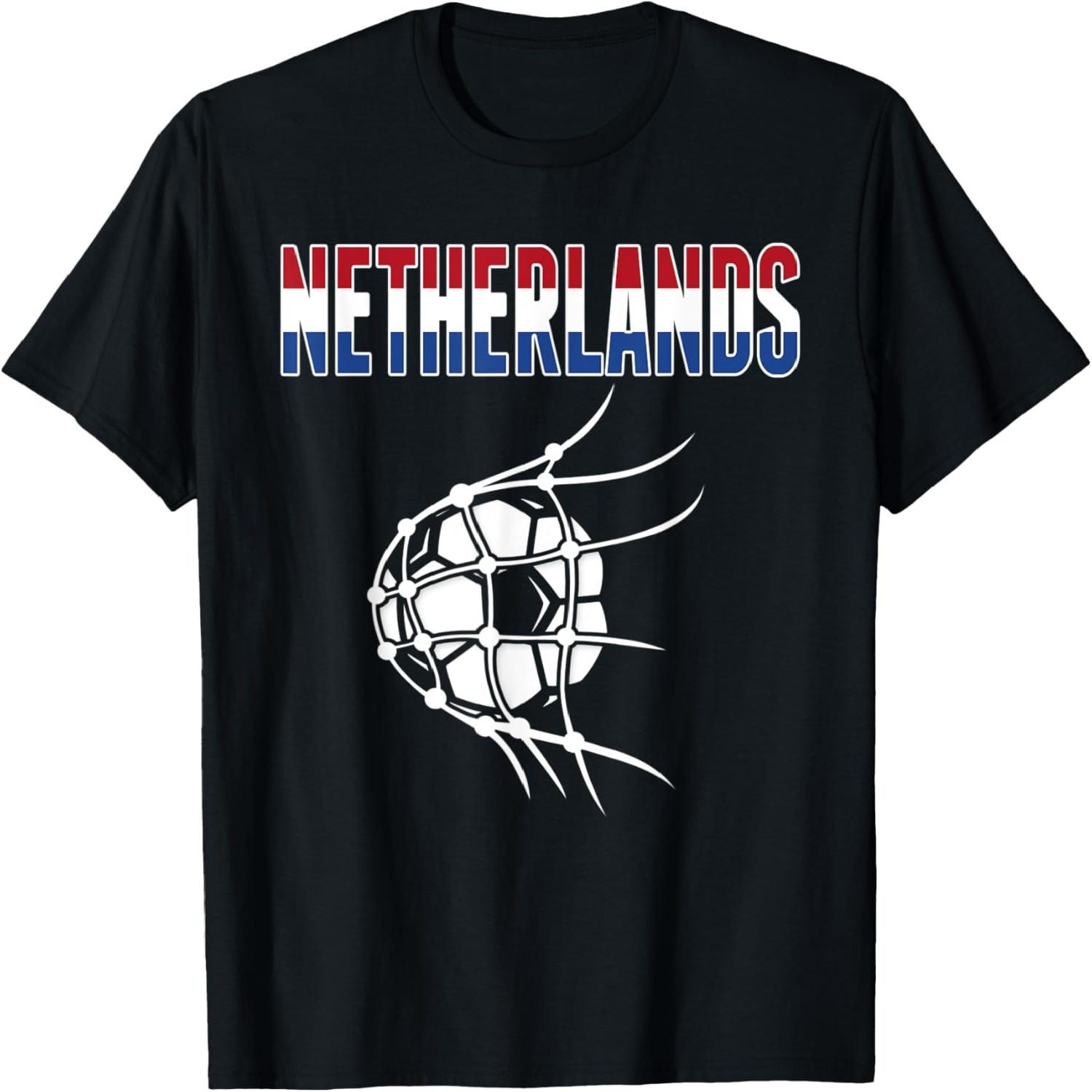 Netherlands Soccer Fans Jersey - Dutch Flag Football In Net T-Shirt S разноцветный
