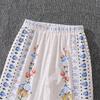 Girls' Fashion White Set: Spring/Summer Children's Casual Two-Piece Set with Puff-Sleeve Top and Wide-Leg Pants
