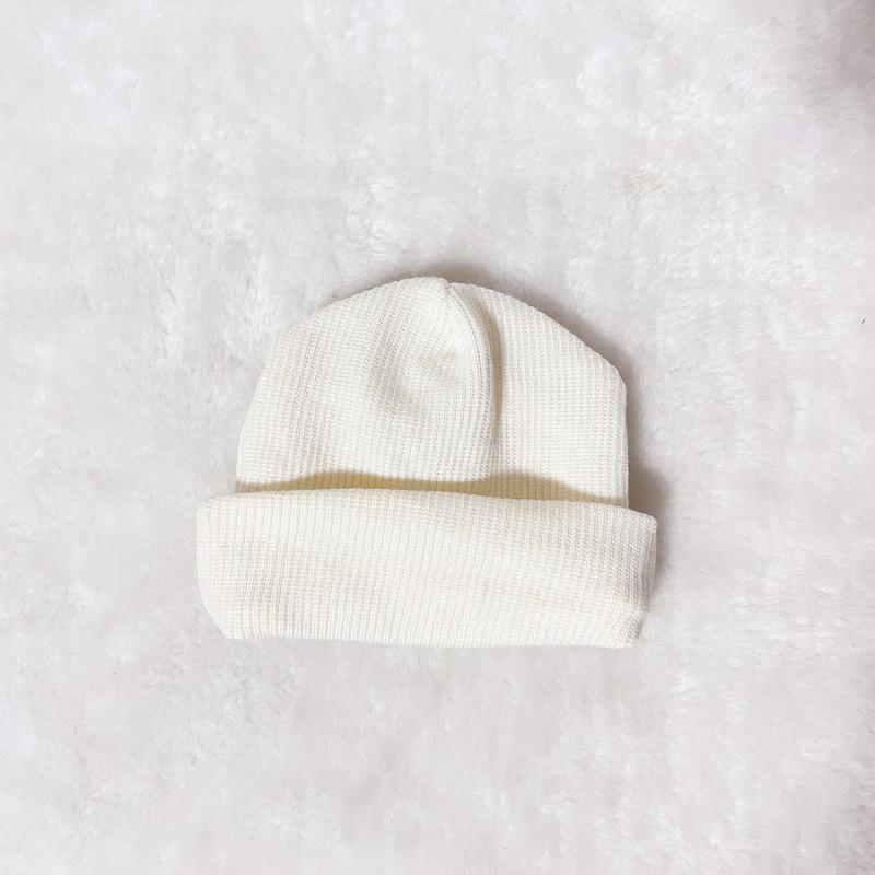 In Stock: Zsiga Korean Retro Knitted Wool Hat - Autumn/Winter Roll Brim Pullover