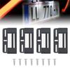 4pc Stainless Steel Car Number Plate Holder Black EU Style License Plate Frame Cover Anti-Corrosion Car Accessories