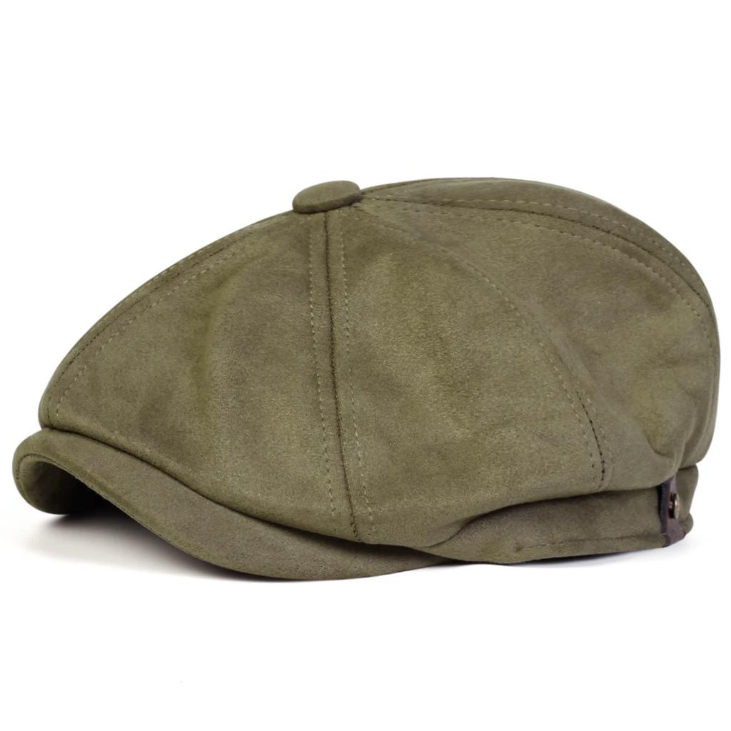 Unisex Suede Solid Color Newsboy Caps British Painters Hats Autumn Winter Berets Flat Peaked Cap Hip Hop Berets