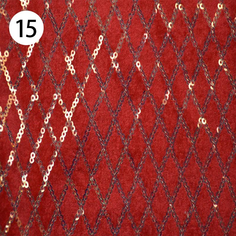 1 Yard Samt Paillettenstoff Weihnachten Schneeflocke Bestickter Stoff DIY Weihnachtsbekleidung Schuhe Hüte Chinesisches Neujahr Handarbeiten