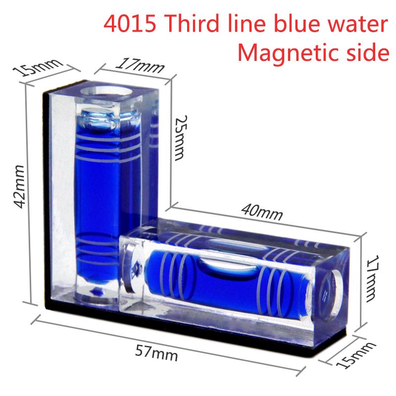 Portable Level, Plastic L-shaped Bidirectional Bubble Level with Magnetic Level On The Side