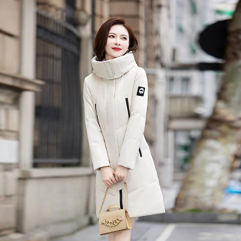 New Year's New Down Jacket Women's Mid-length Winter Thickened White Duck Down All-match Warm Jacket for Women