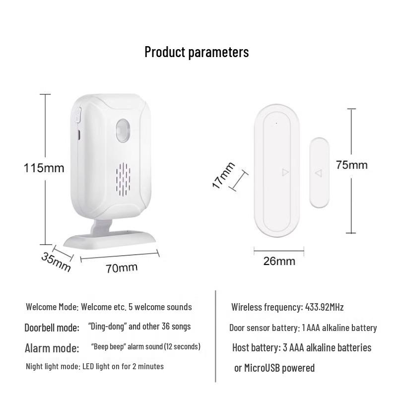 Smart Door Open Sensor Alarm: Fridge, Freezer, Shop Doorbell & Window Security