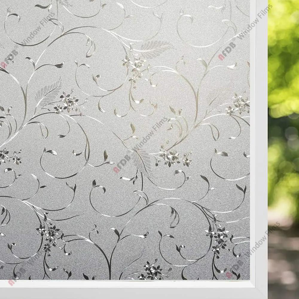 AFDB Frosted Window Privacy Film Static Cling Window Sticker Non-Adhesive Stained Glass Film Decorative Glass Vinyl for Home