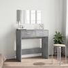 Makeup Table with Mirror Concrete Grey 80 X 39 X 80 Cm