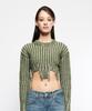 LARTIGENT L7 Crop Damage Knit(Khaki)