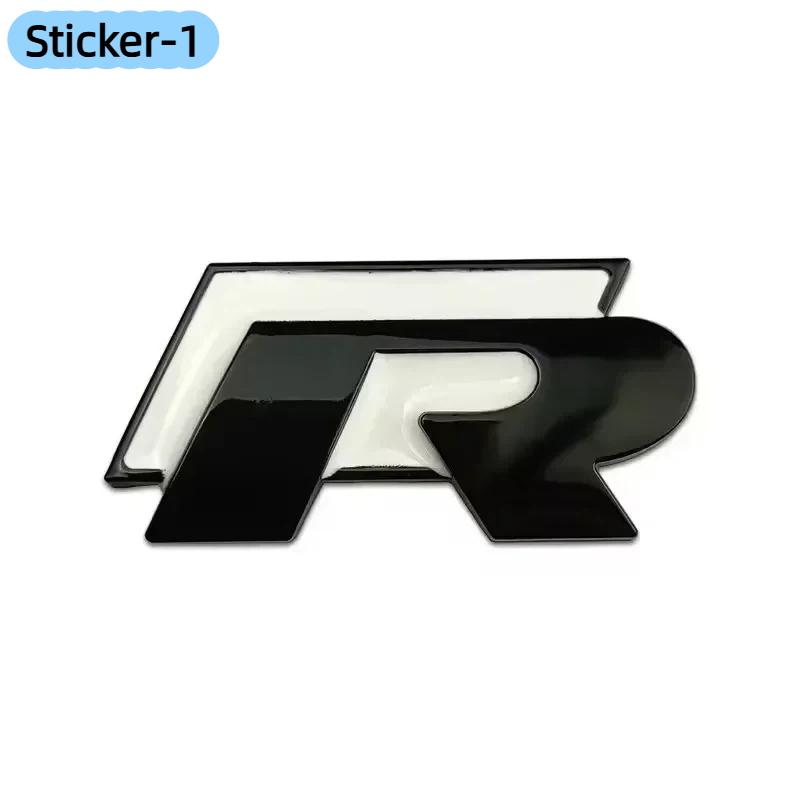3D kovový znak R Znak na kufr auta Samolepka pro G-olf R Line P-olo P-assat J-etta T-ouareg