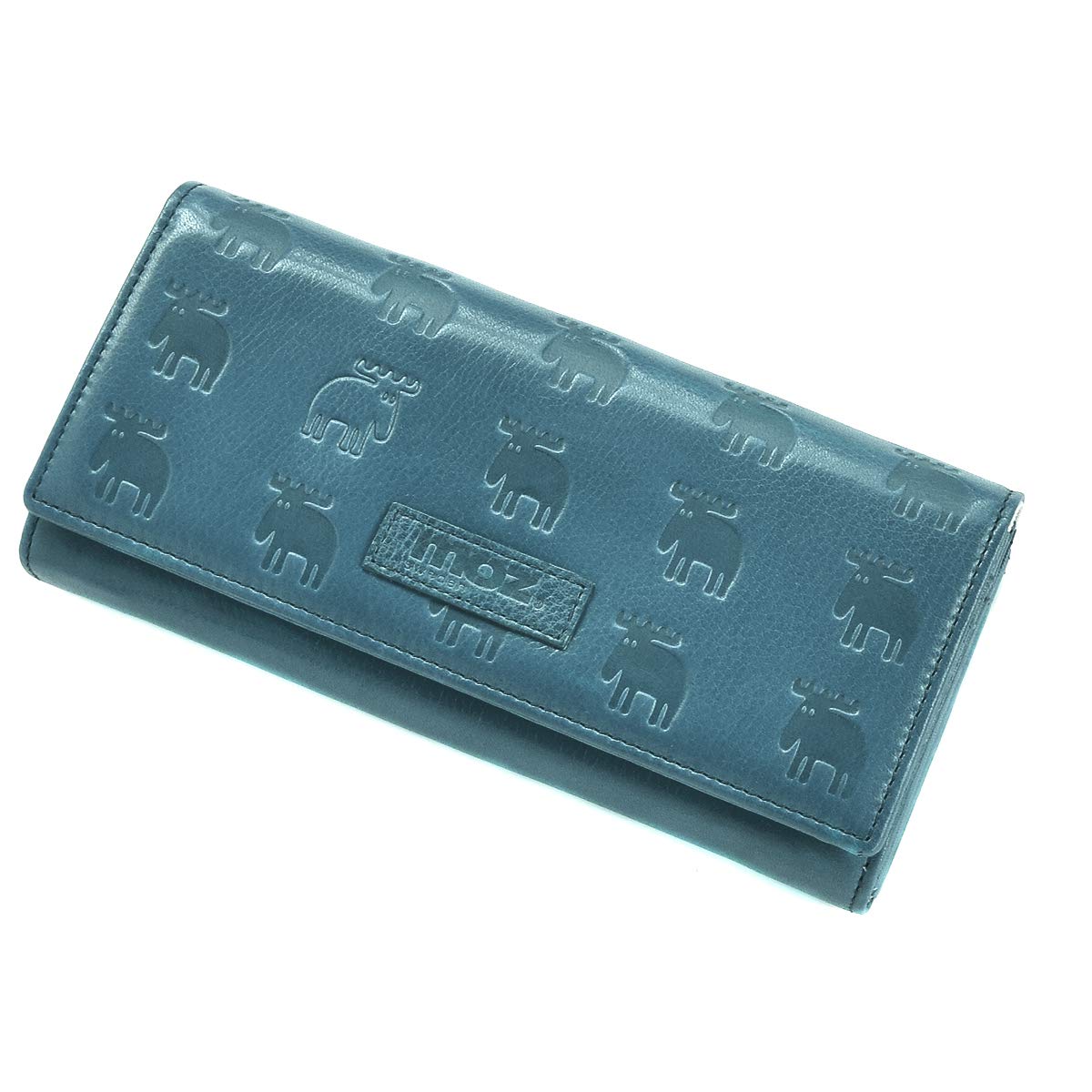 

moz Long Wallet Genuine Leather Large Capacity Flap Long Wallet [Moz] Women s [NO.86011] (Blue) синій